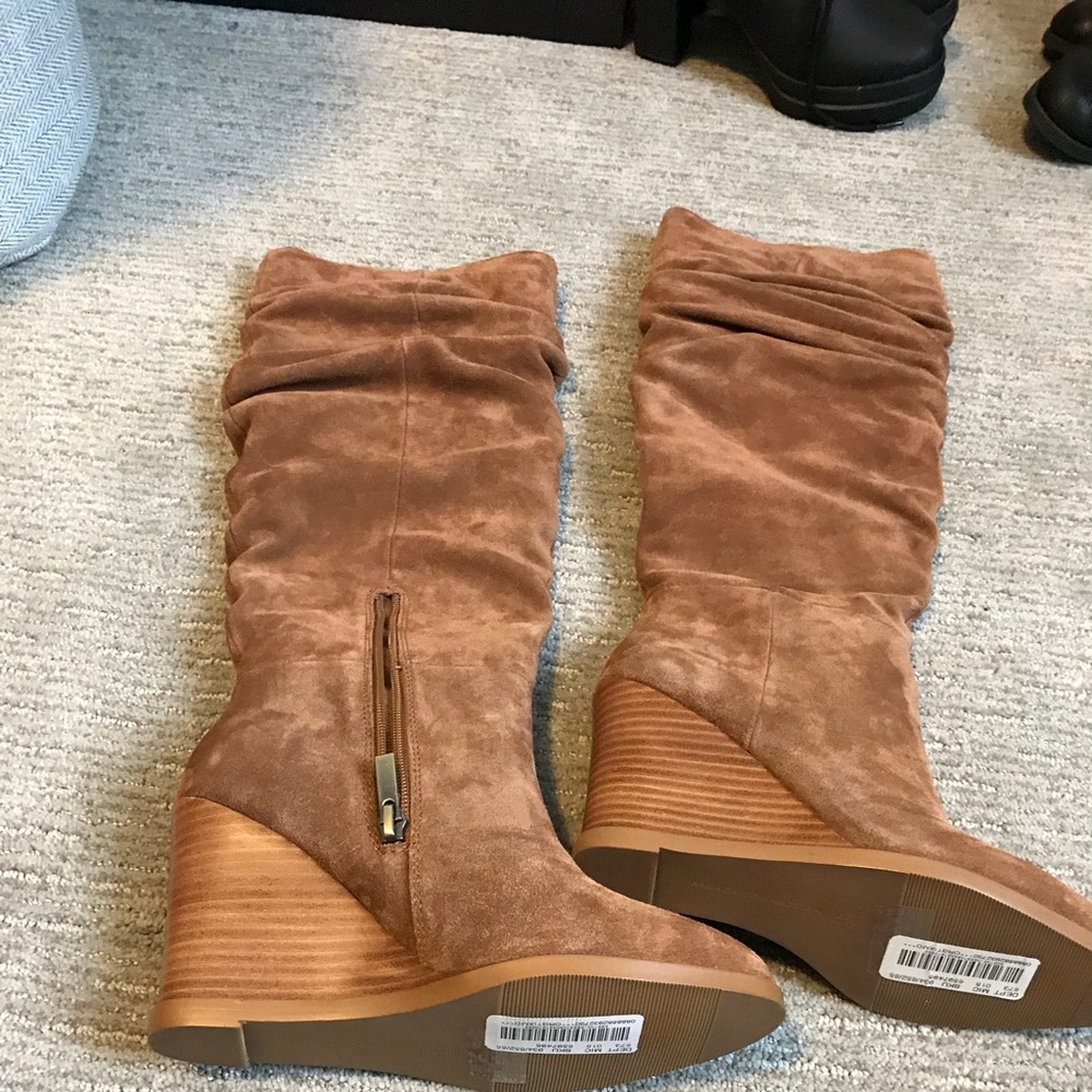 French connection brand new suede brown boots